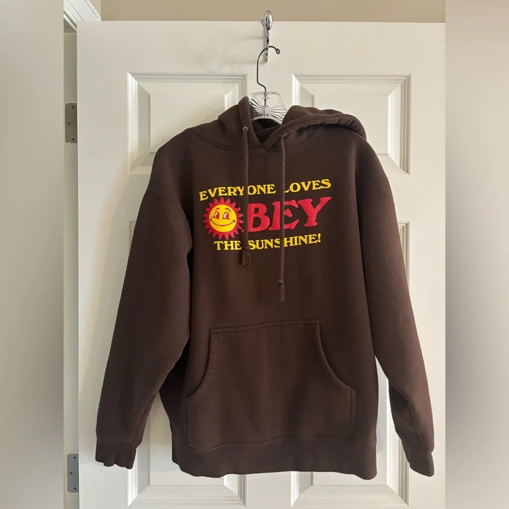 Obey Brown Hoodie - Men's Size M. Excellent condition. - Picture 1 of 3